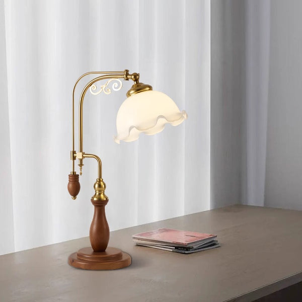 Medieval style bedroom bedside study flower table lamp