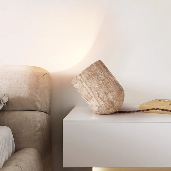 Wabi-sabi style bedroom bedside table lamp