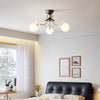 French cream style full copper living room and bedroom ceiling lamp