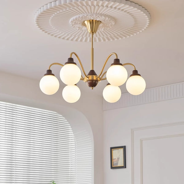 Retro cream style magic bean living room chandelier