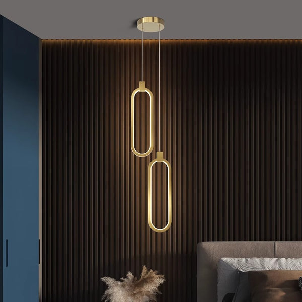 All copper bedroom bedside chandelie