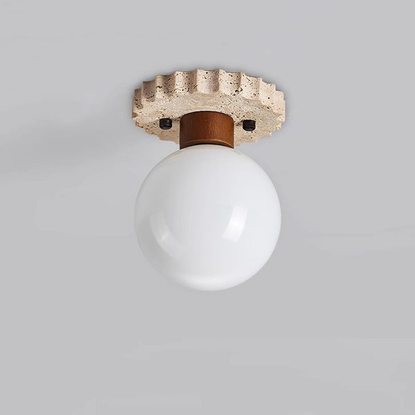 Cream wind natural travertine aisle ceiling lamp
