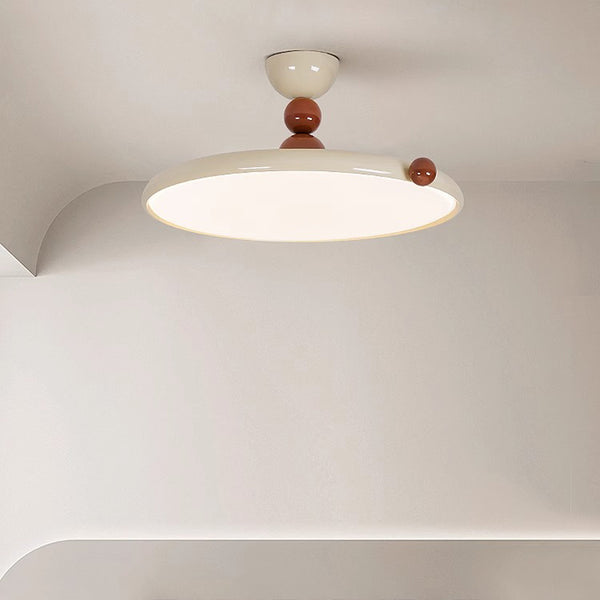 Cream style flying saucer bedroom ceiling lamp