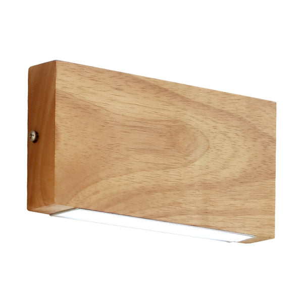 LED-Wandleuchte aus Massivholz im japanischen Stil