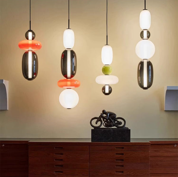 Nordic bedroom bedside glass chandelier