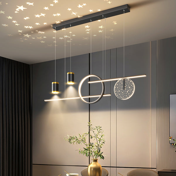 Lustre de table à manger créatif en forme d'étoile