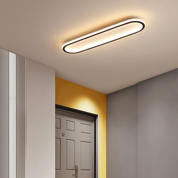 Elliptical strip LED corridor ceiling light