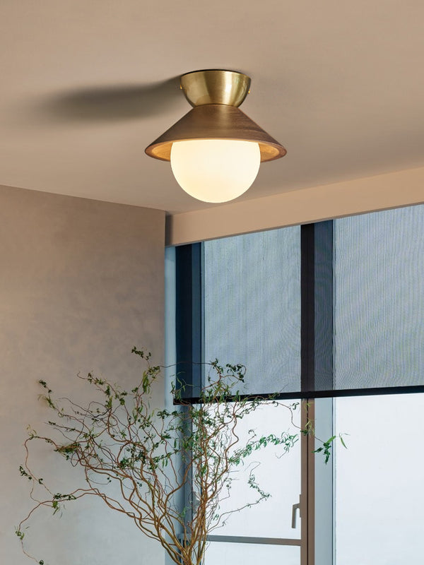 Plafonnier d'allée en noyer