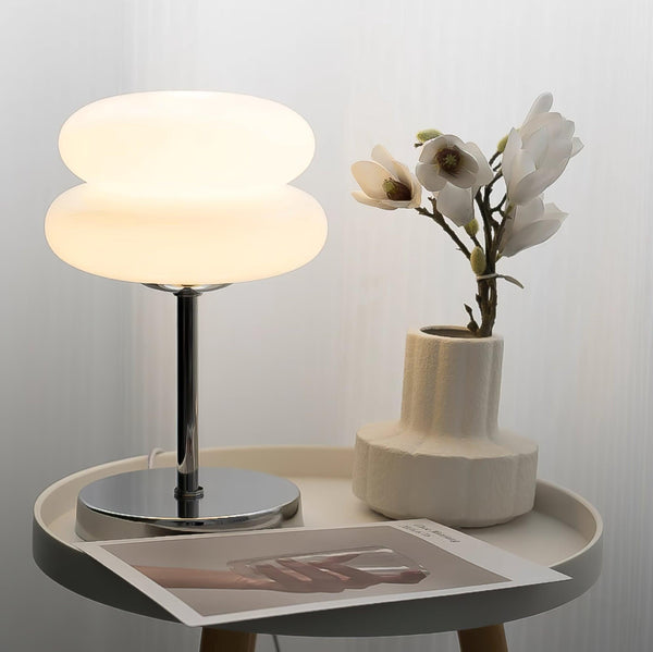 Medieval vintage glass table lamp