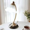 French retro flower glass table lamp