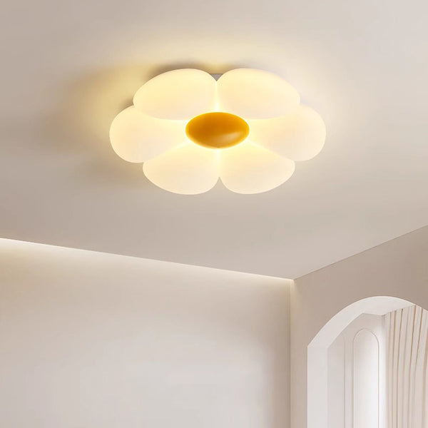 Cream style flower led bedroom ceiling lamp