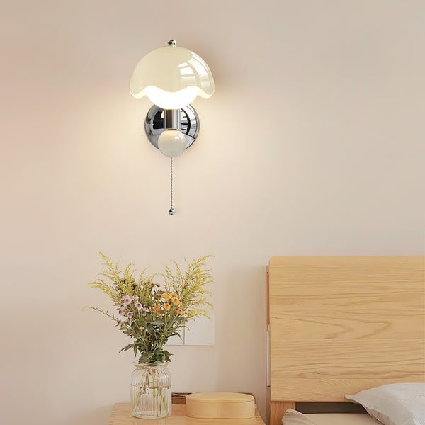 Cream style creative eggshell bedroom bedside wall lamp