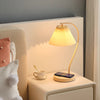Cream Pleated Bedroom Table Lamp