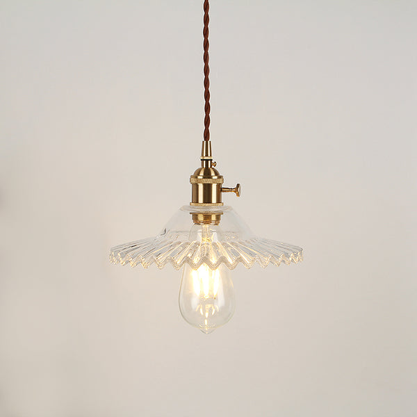 Lustre en verre vert frais