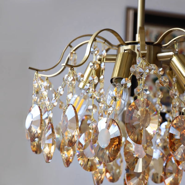 French retro glass chandelier