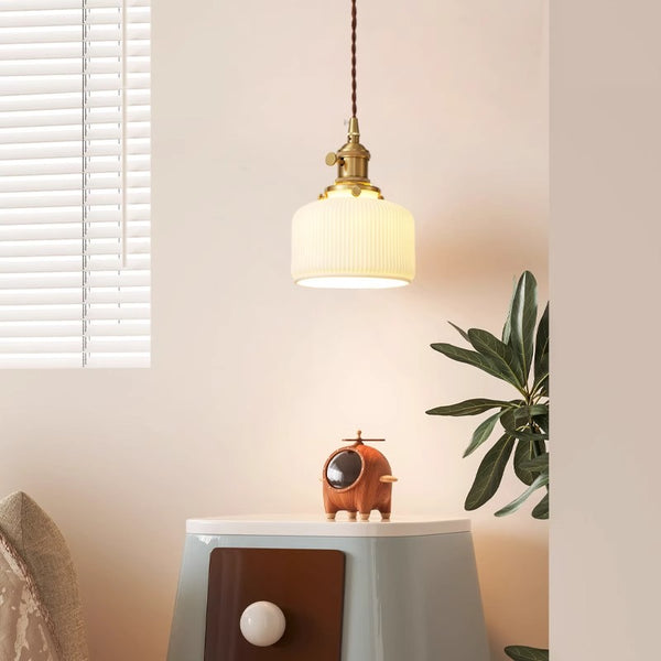 American retro bedroom bedside restaurant bar creative all-copper small chandelier