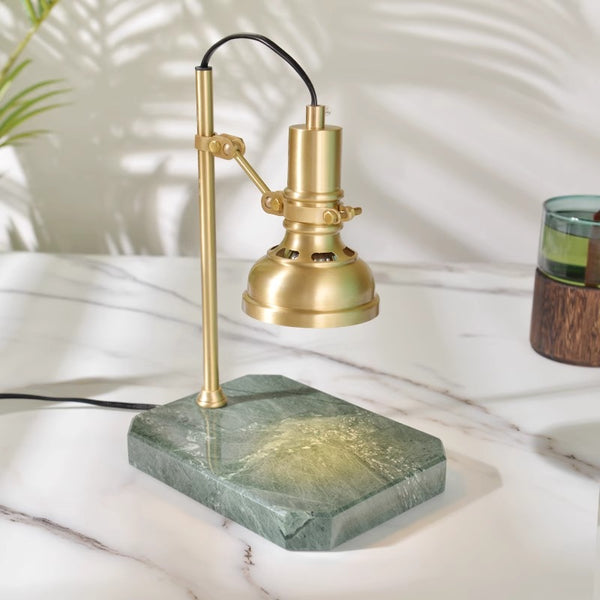 Brass Marble Melted Wax Table Lamp