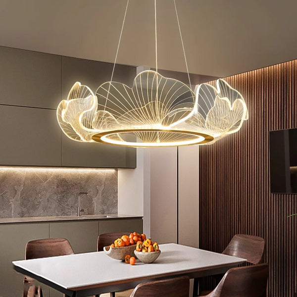 Creative Ginkgo Leaf Restaurant LED Chandelier