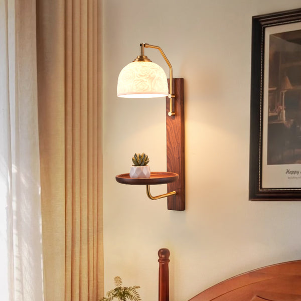Vintage wabi-sabi cream style bedroom living room storage atmosphere wall lamp