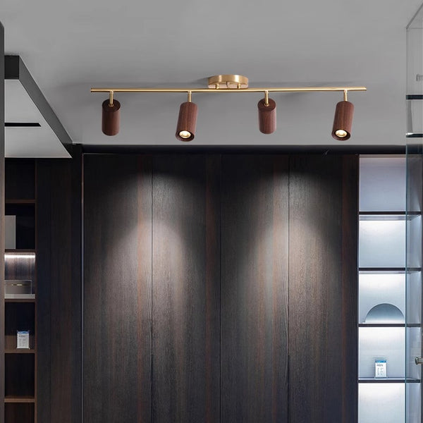 Solid wood LED corridor ceiling light