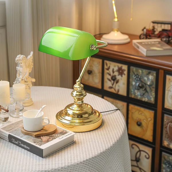 Vintage Glass Desk Reading table lamp