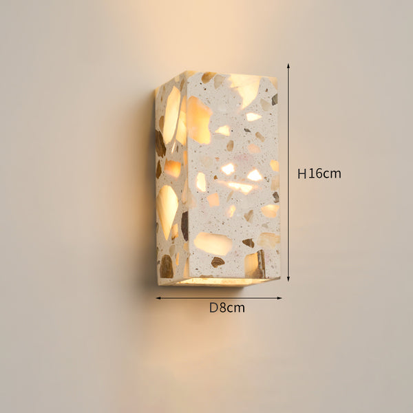 Japanese style wabi-sabi bedroom wall lamp