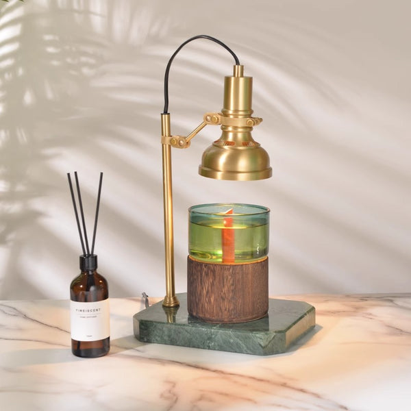 Brass Marble Melted Wax Table Lamp