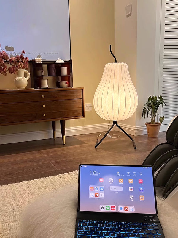 Cream style pear floor lamp
