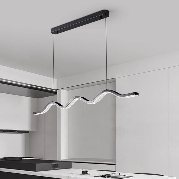 Creative minimalist wave restaurant chandelier