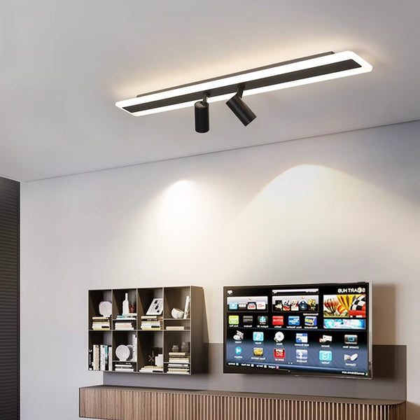 Modern simple long strip LED restaurant ceiling light