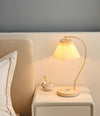 Cream Pleated Bedroom Table Lamp