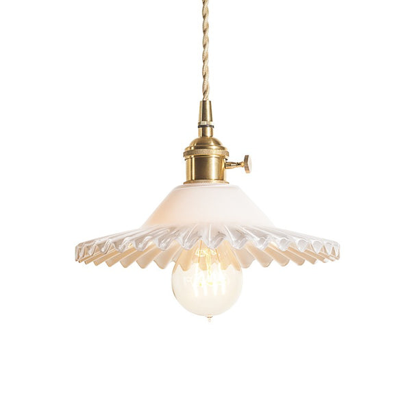 Lustre en verre vert frais