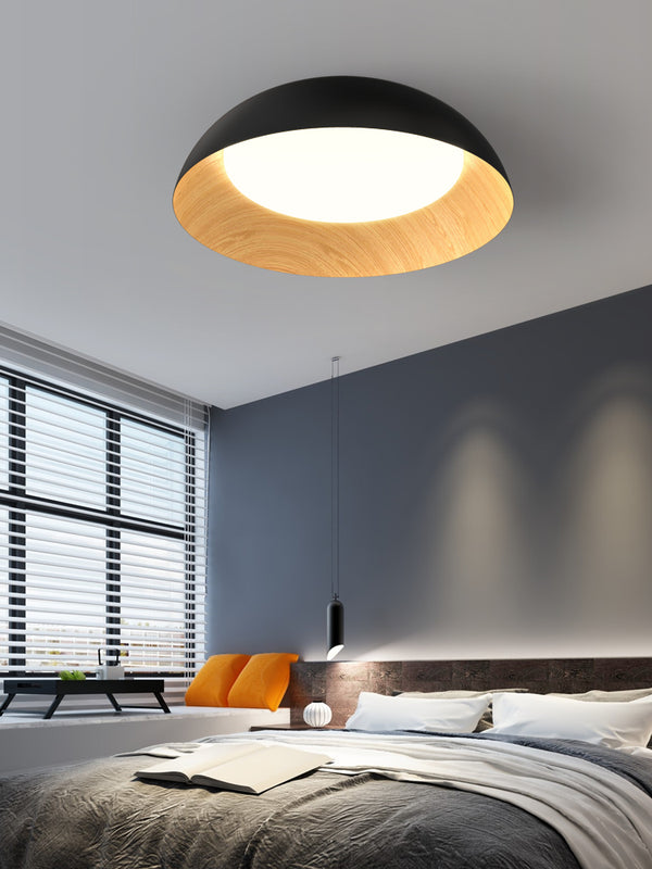 Nordische kreative Deckenlampe mit Holzmaserung