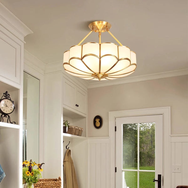 American all-copper LED ceiling light