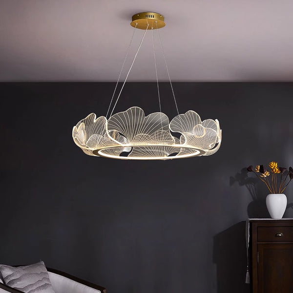 Creative Ginkgo Leaf Restaurant LED Chandelier