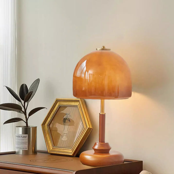 Retro Glass Study Bedroom Bedside Table Lamp