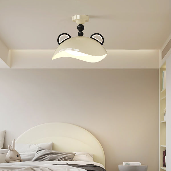 Creative Cream Style Red Panda Ceiling Lamp