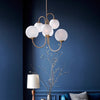 Lustre boule en verre blanc laiteux Nordic Magic Bean
