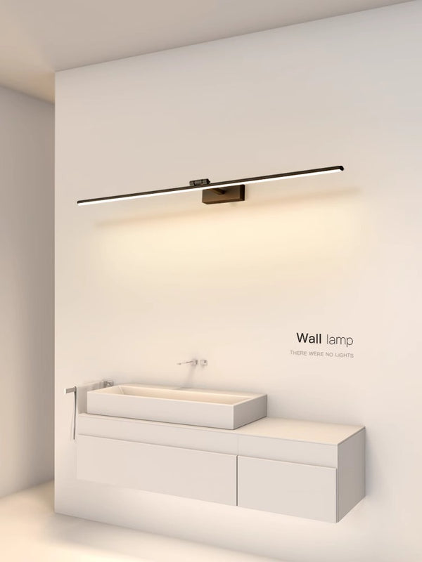 Simple LED retractable mirror front wall lamp