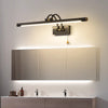 All-copper foldable LED mirror wall lamp