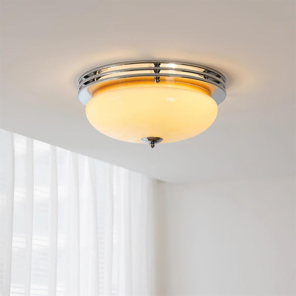 Medieval vintage glass ceiling lamp