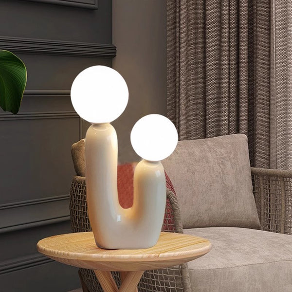 Nordic creative double head ball table lamp