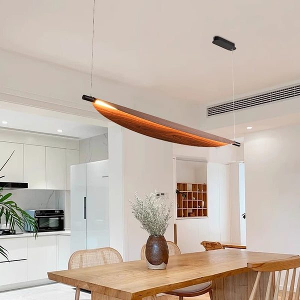 Lustre de salle à manger rétro créatif et personnalisé en forme de feuille