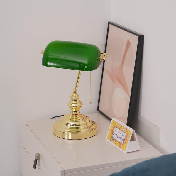 Vintage Glass Desk Reading table lamp