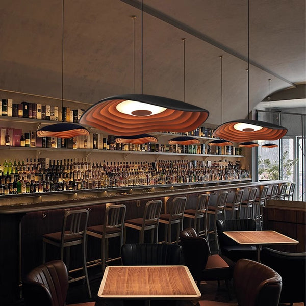 Lampe à suspension de salle à manger en forme de feuille de lotus de style Wabi-sabi