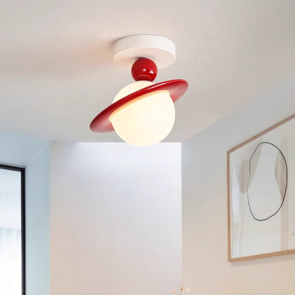 Cream Style Creative Planet Ceiling Lamp