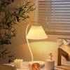 Cream Pleated Bedroom Table Lamp