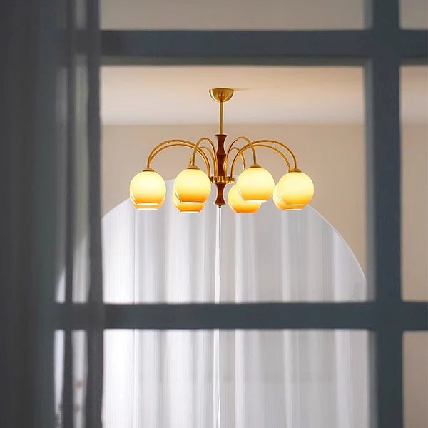 Cream style vintage persimmon chandelier
