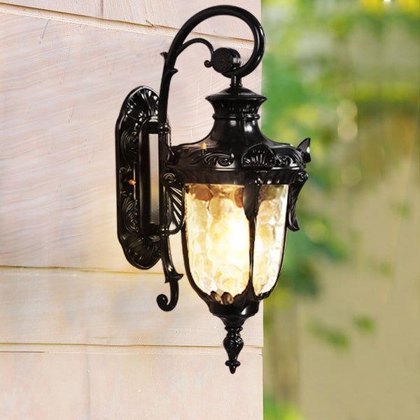 Retro outdoor waterproof villa door balcony corridor wall lamp