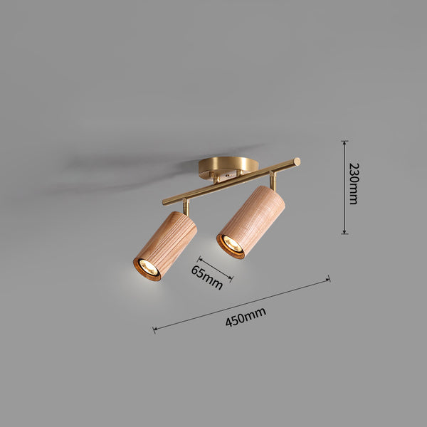 Solid wood LED corridor ceiling light